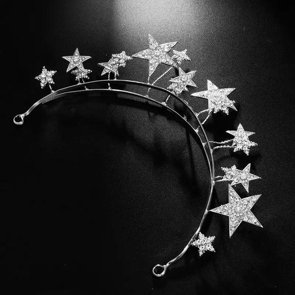 Sparkly Crystal Star Tiaras Crowns Hair - Picture 2 of 5